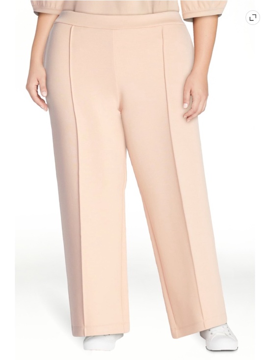 Scoop Pants - Scoop Women’s Plus Peach Scubaknit Cropped Seamed Size 1X NWT